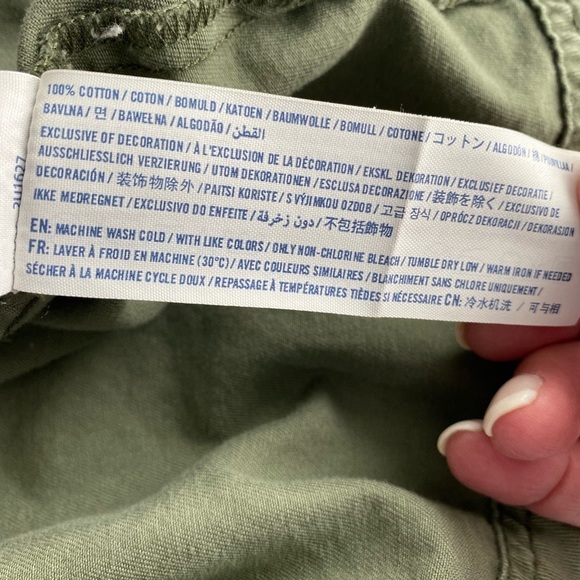 Abercrombie Kids Army Green Utility‎ Jacket L 14 Twilight Bella Swan Y2K Zip Up - Picture 12 of 12